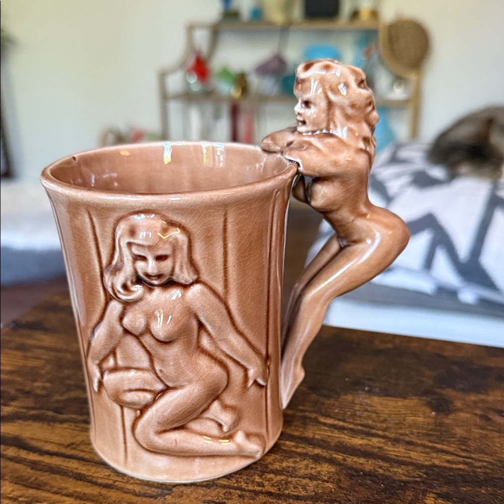 Vintage Japan Nude Figurine Mug 1960s